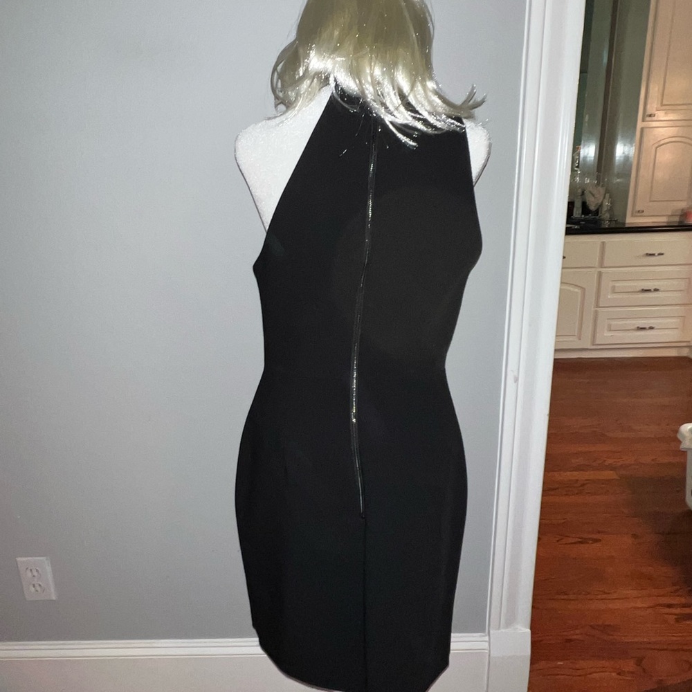 Black midi dress.